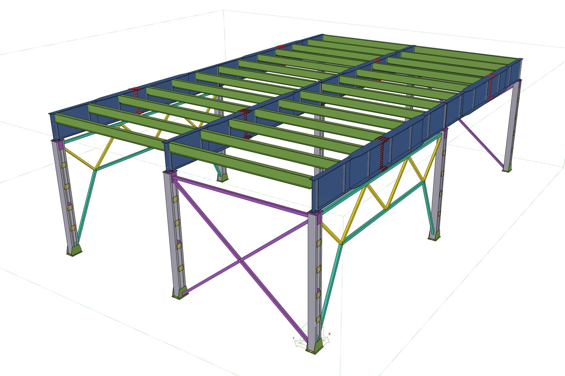 Tekla. Вводный курс КМ. Рабочая площадка промышленного здания.